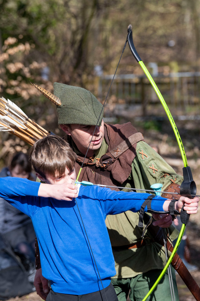 Sherwood Image Of Child Shooting Arrow With Robin