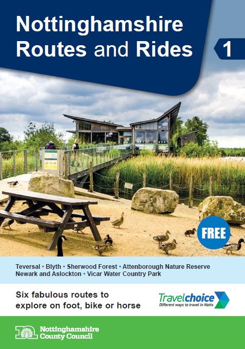 routes and rides 2 front cover showing Attenborough Nature Reserve