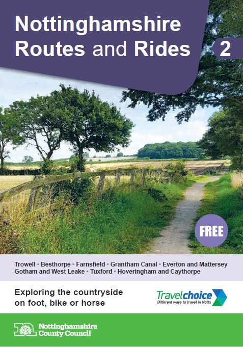 routes and rides 2 front cover showing countryside scene with path next to fields and trees
